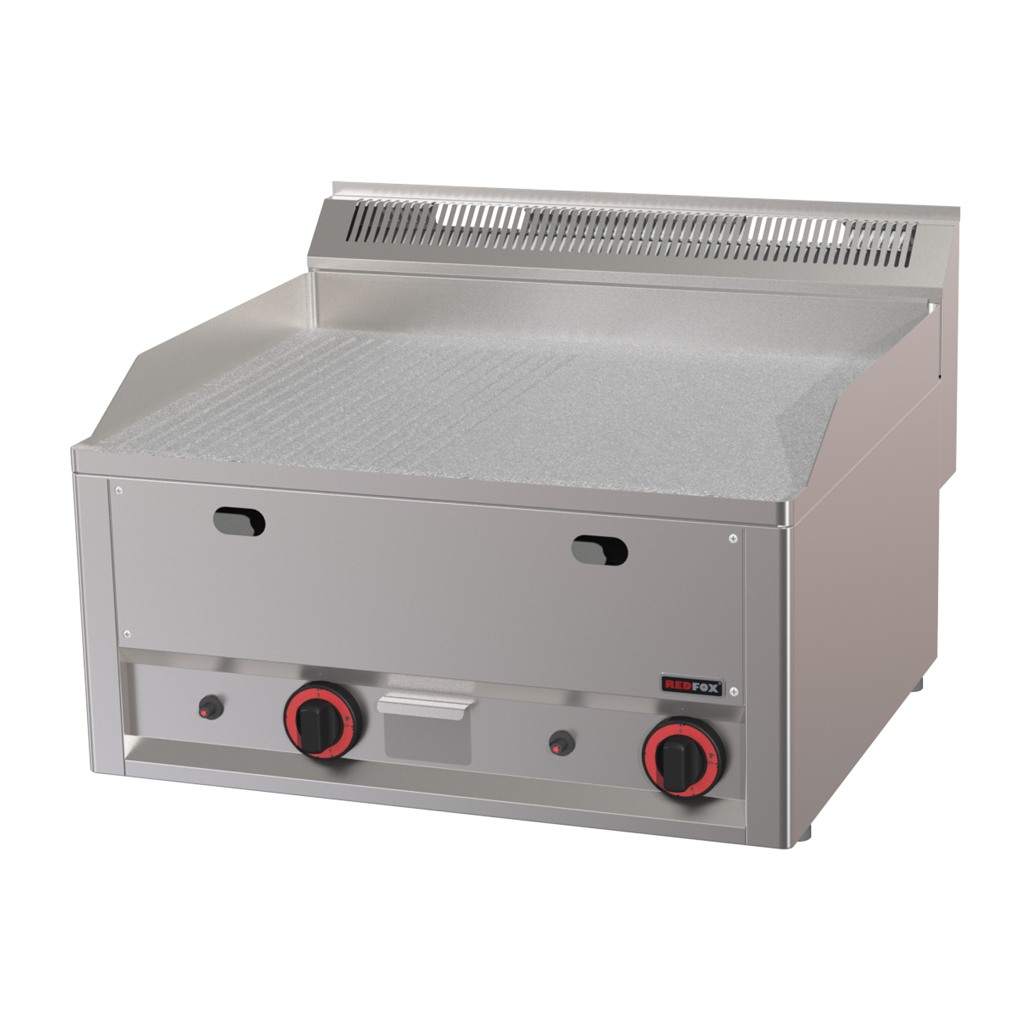 Fry Top Griddle 65x48 gas durable chrome combined without cabinet | REDFOX - FTHRC 60 GL