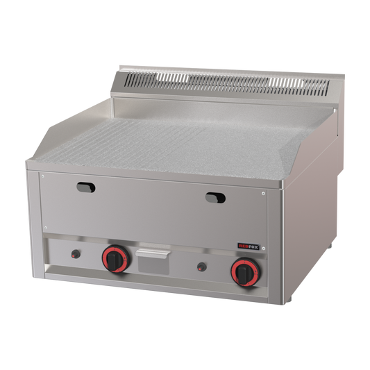 Fry Top Griddle 65x48 gas durable chrome combined without cabinet | REDFOX - FTHRC 60 GL