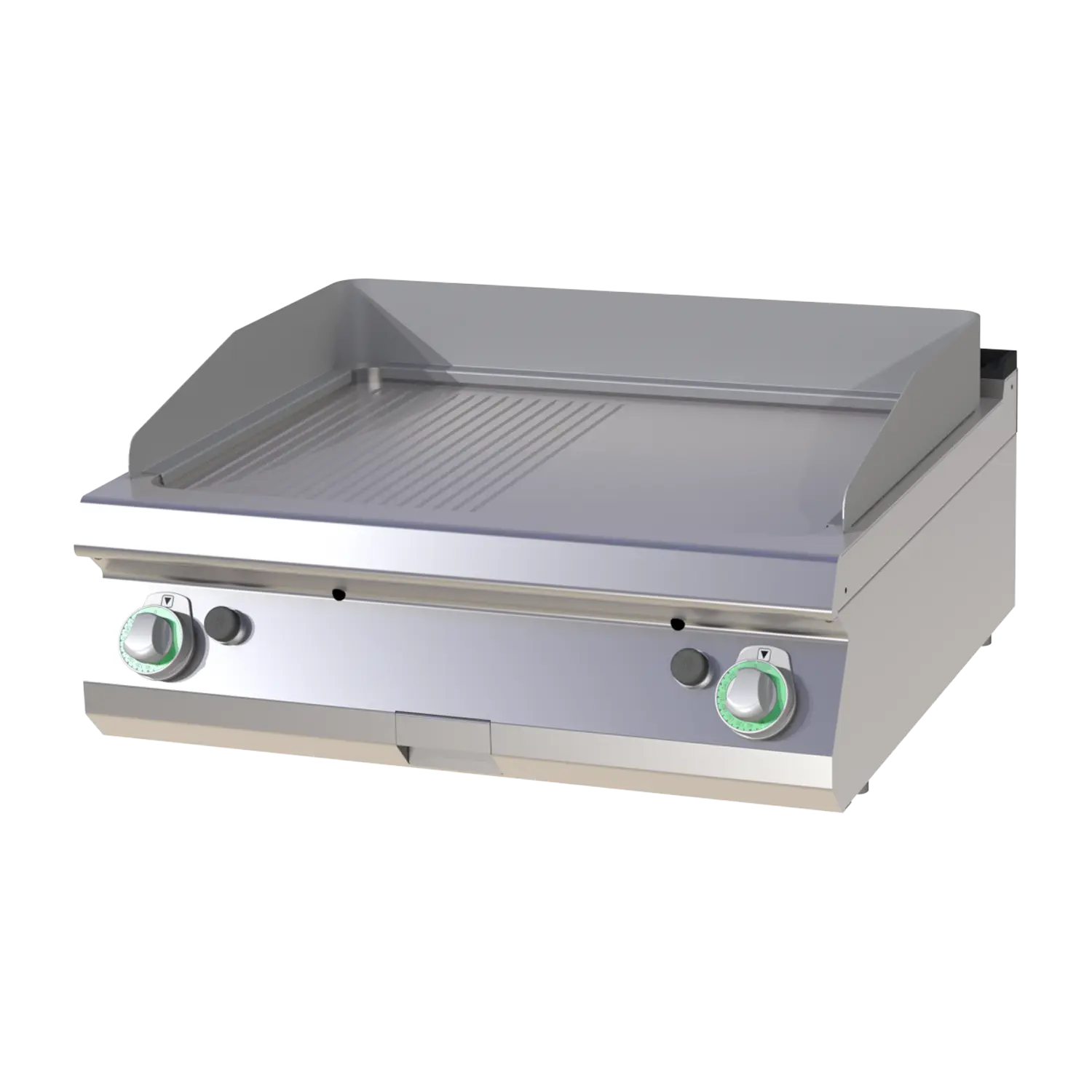 Fry-top griddle plate combined chromed | RM - FTHRC 708 G