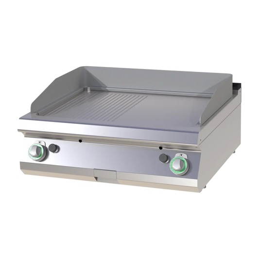 Fry-top griddle plate combined chromed | RM - FTHRC 708 G