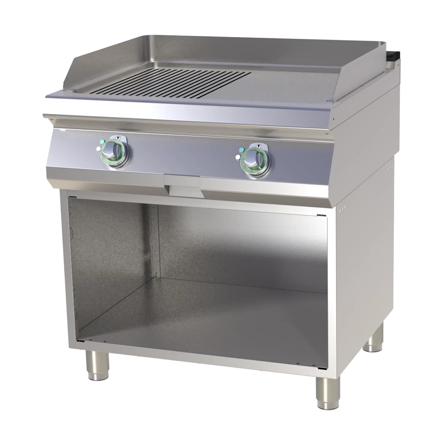 Fry-top griddle plate combined chrome plated with cabinet | RM - FTHRC 780 E