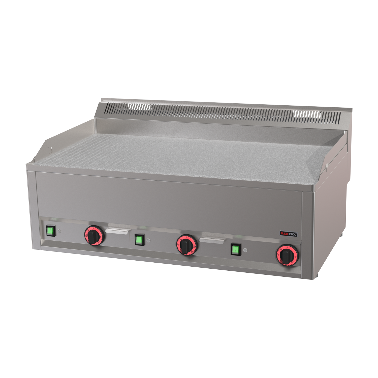 Fry Top Griddle 97x48 electric durable chrome combined without cabinet 400 v | REDFOX - FTHRC 90 EL