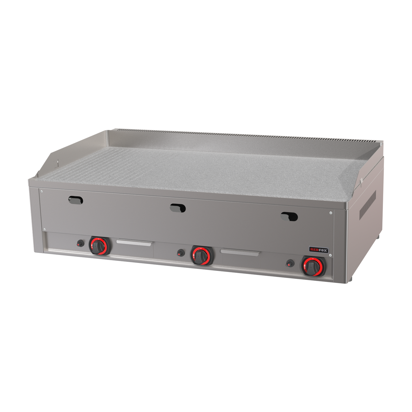 Fry Top Griddle 97x48 gas durable chrome combined desktop | REDFOX - FTHRC 90 G