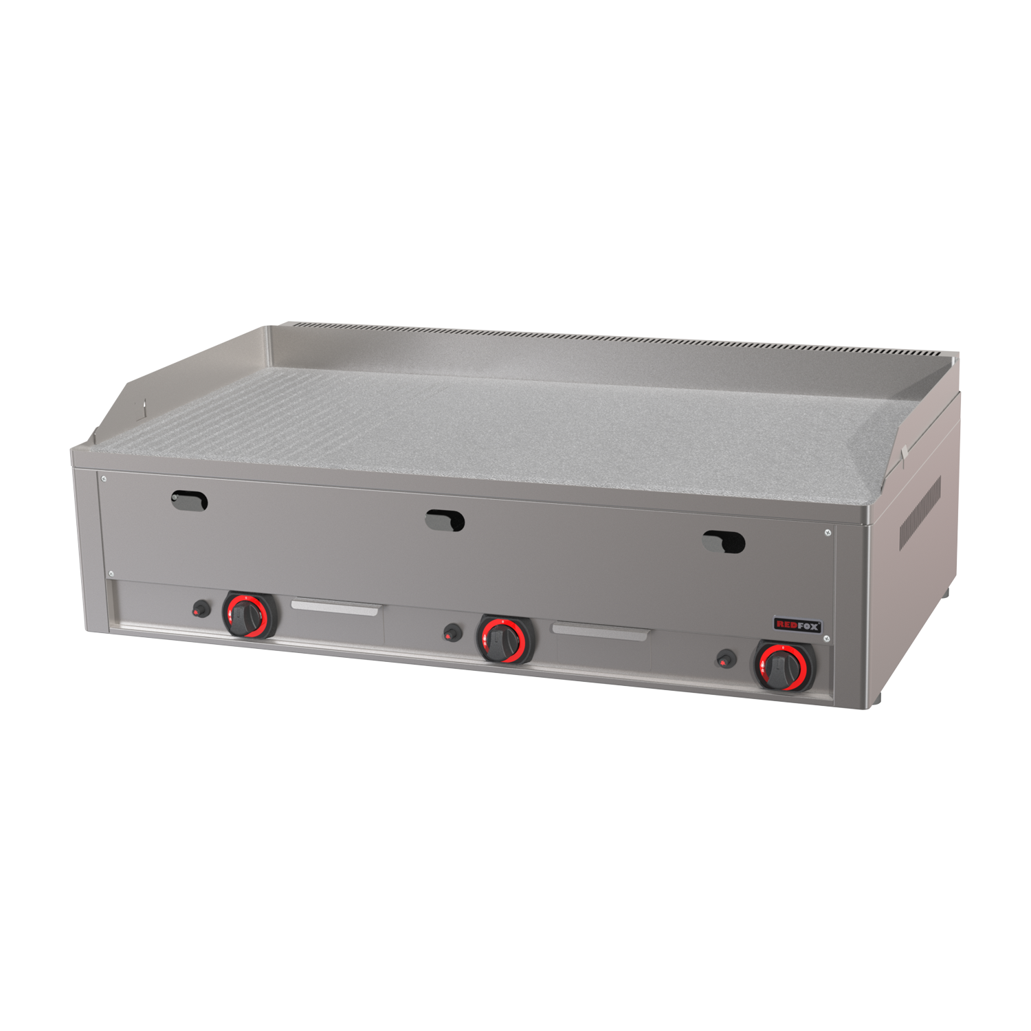 Fry Top Griddle 97x48 gas durable chrome combined desktop | REDFOX - FTHRC 90 G