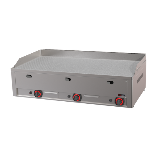 Fry Top Griddle 97x48 gas durable chrome combined desktop | REDFOX - FTHRC 90 G