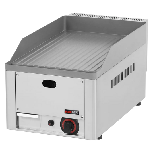 Fry-top griddle plate 32x48 gas grooved counter top | REDFOX - FTR 30 G
