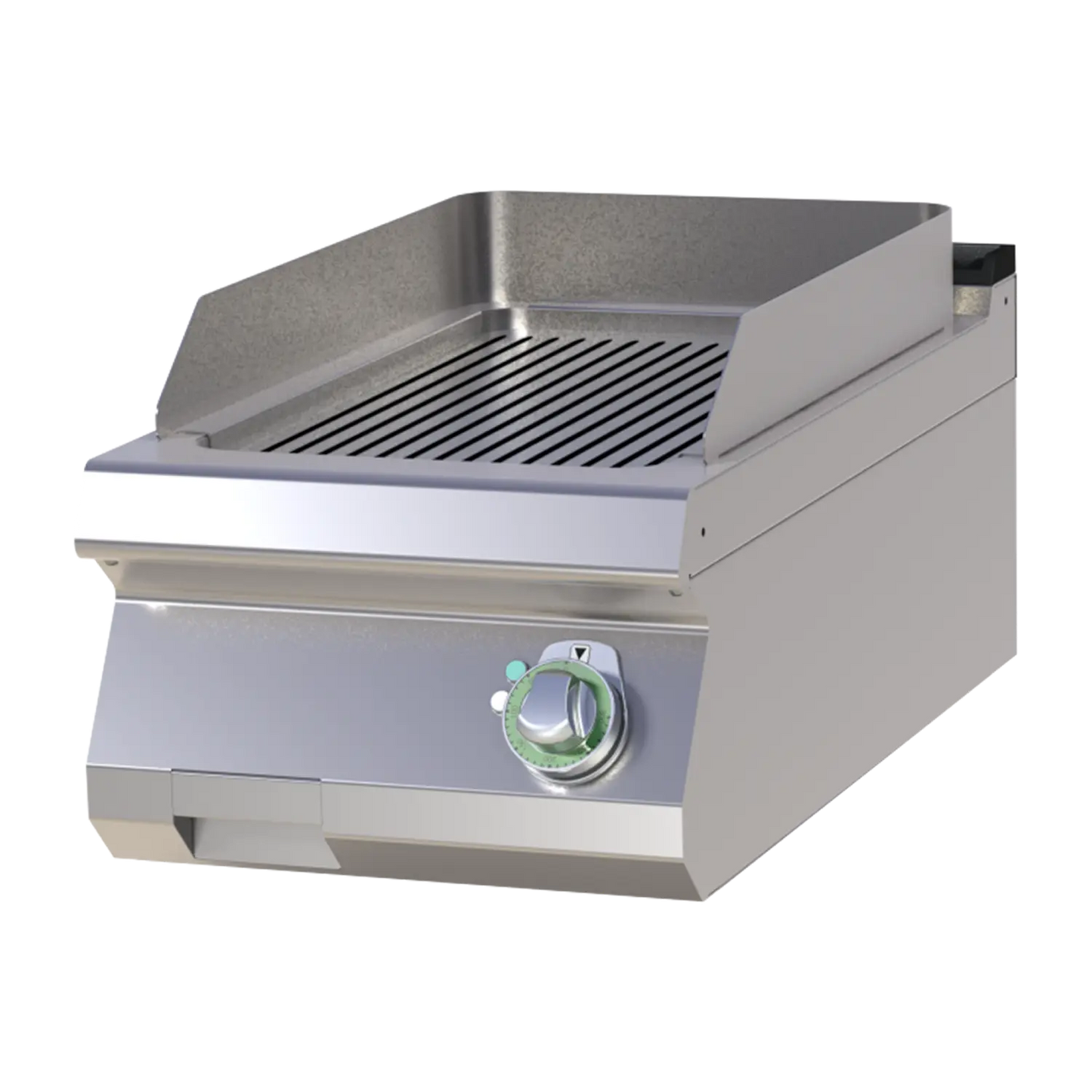 Fry-top griddle plate grooved chromed | RM - FTRC 704 E