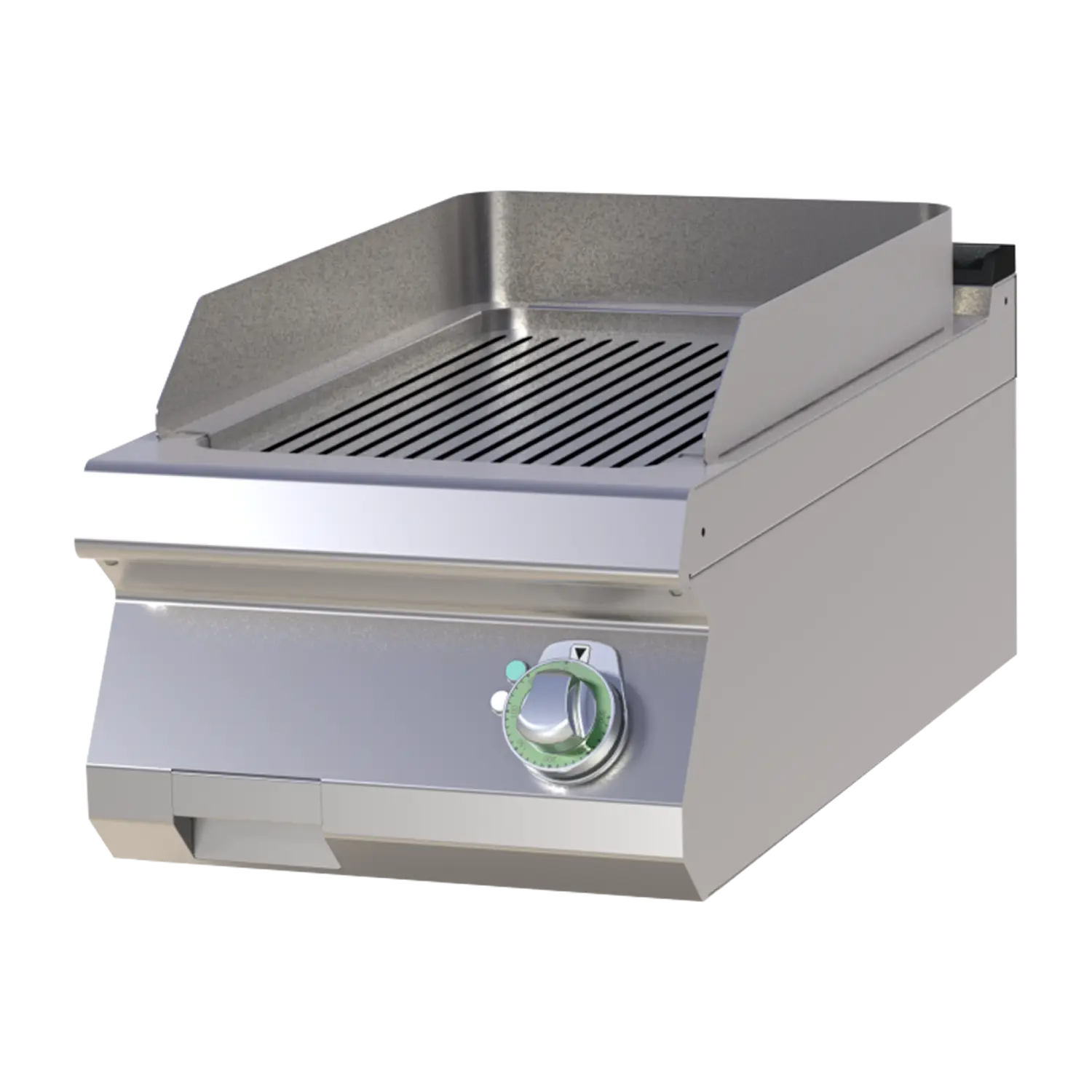 Fry-top griddle plate grooved chromed | RM - FTRC 704 E