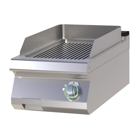 Fry-top griddle plate grooved chromed | RM - FTRC 704 E