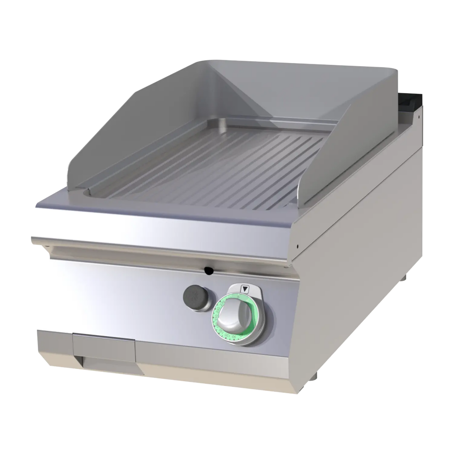 Fry-top griddle plate grooved chromed | RM - FTRC 704 G