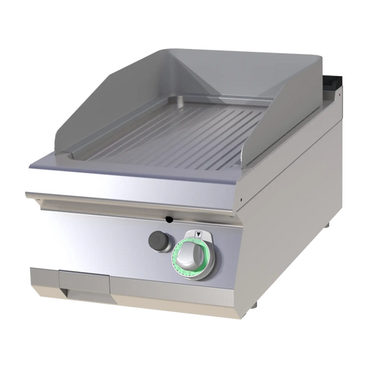 Fry-top griddle plate grooved chromed | RM - FTRC 704 G