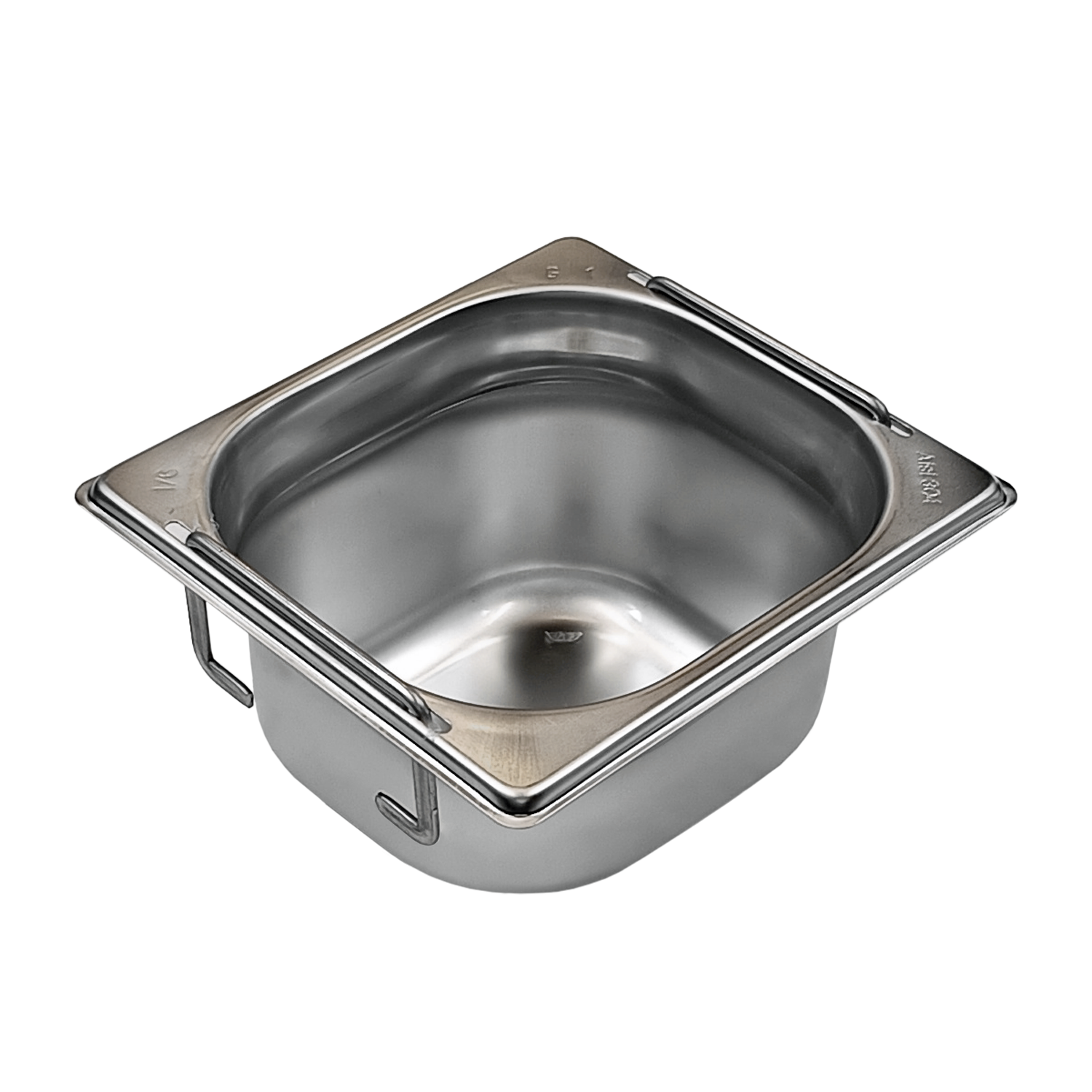 GN container GN 1/6 - 65 handles stainless steel | REDFOX - GN 1/6-65 U