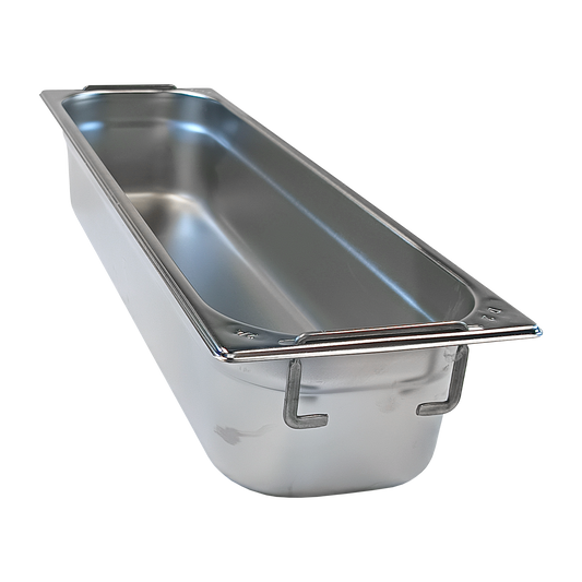 GN container GN 2/4 - 100 handles stainless steel | REDFOX - GN 2/4-100 U