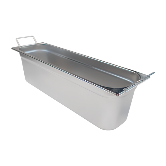 GN container GN 2/4 - 150 handles stainless steel | REDFOX - GN 2/4-150 U