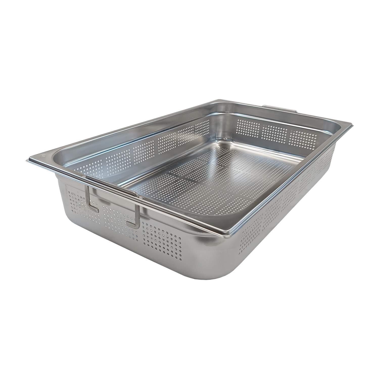GN container perforated GN 1/1 - 100 handles stainless steel | REDFOX - GND 1/1-100 U