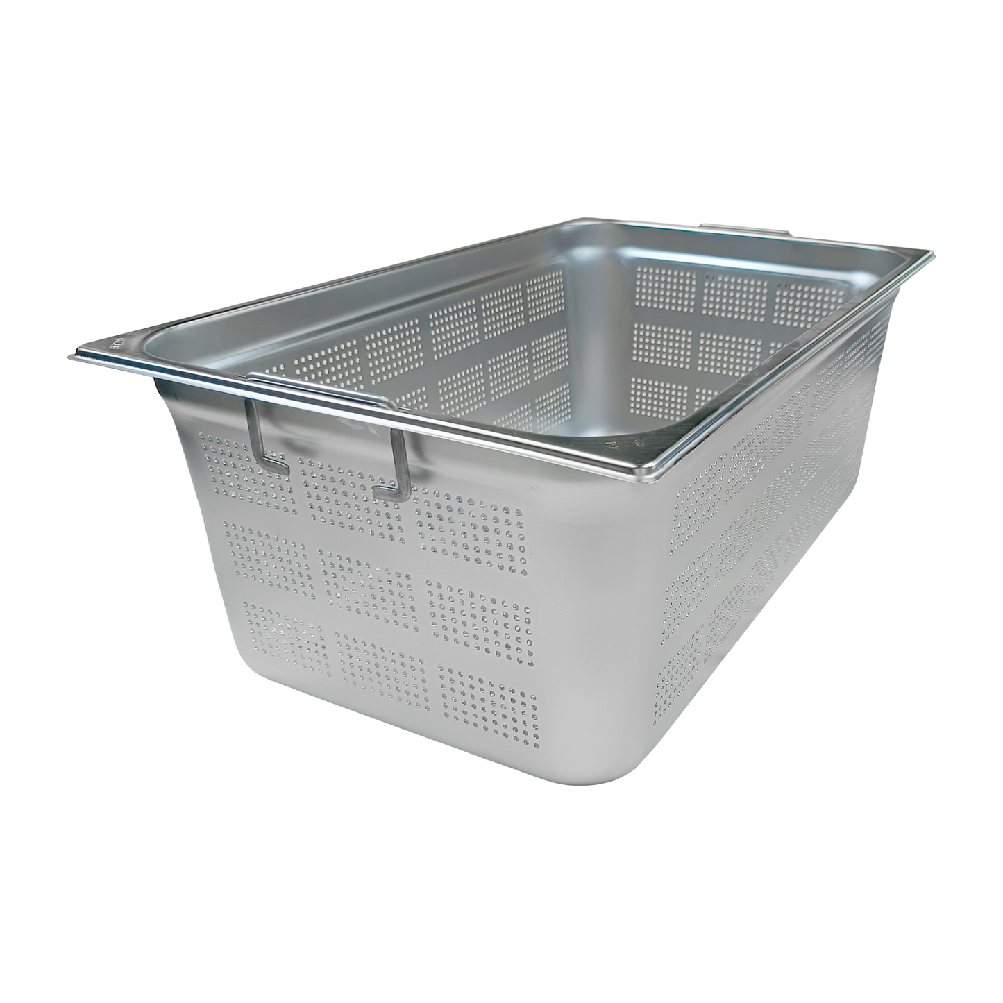 GN container perforated GN 1/1 - 200 handles stainless steel | REDFOX - GND 1/1-200 U
