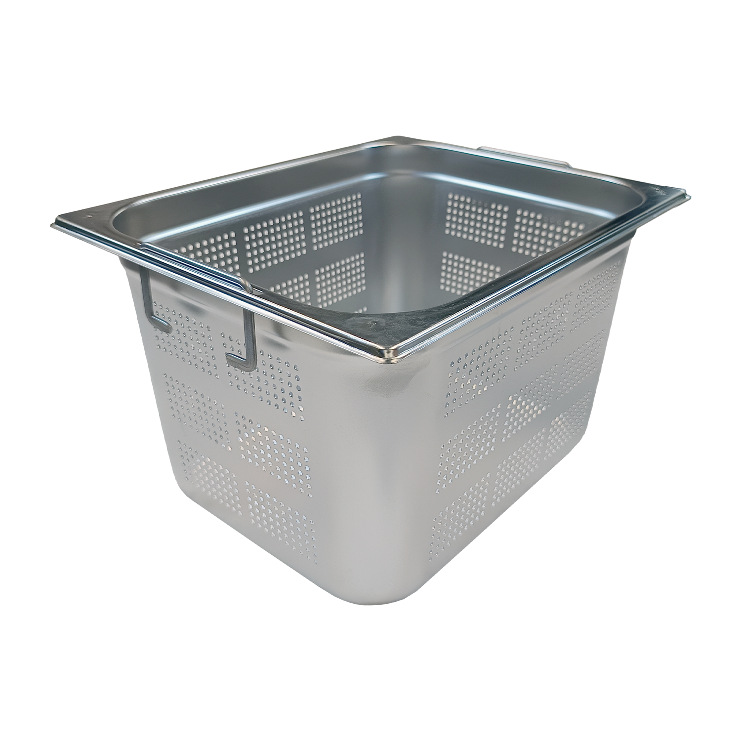 GN container perforated GN 1/2 - 200 handles stainless steel | REDFOX - GND 1/2-200 U