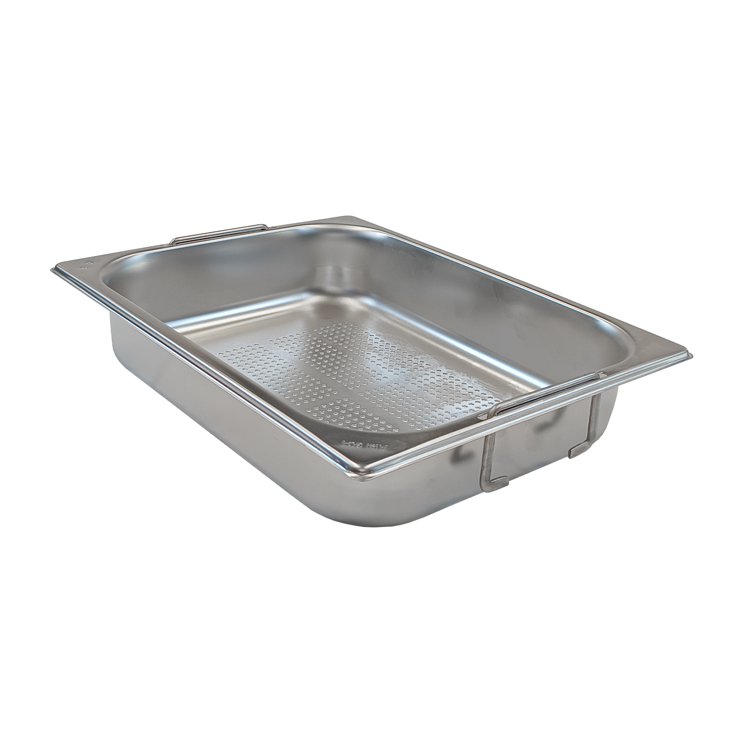 GN container perforated GN 1/2 - 65 handles stainless steel | REDFOX - GND 1/2-65 U