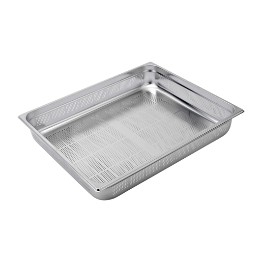 GN container perforated GN 2/1 - 100 stainless steel | REDFOX - GND 2/1-100