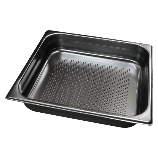 GN container perforated GN 2/1 - 100 handles stainless steel | REDFOX - GND 2/1-100 U