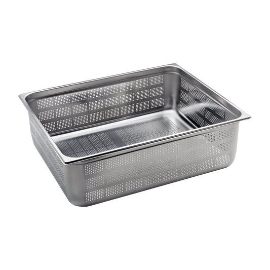 GN container perforated GN 2/1 - 200 stainless steel | REDFOX - GND 2/1-200
