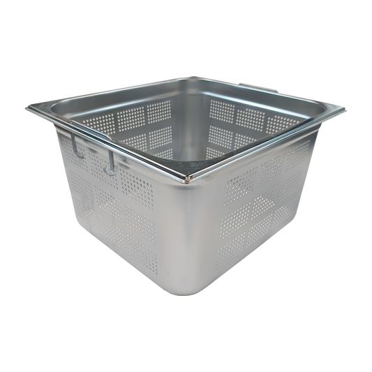 GN container perforated GN 2/3 - 200 handles stainless steel | REDFOX - GND 2/3-200 U