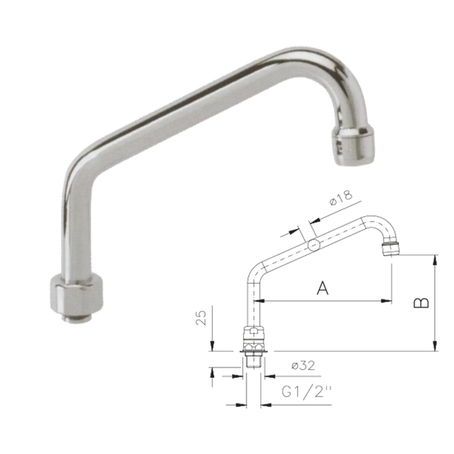 Spout for tap | REDFOX - KOB