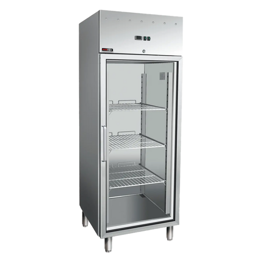 Cooling cabinet GN 700 l stainless steel glass door | REDFOX - MN 700G