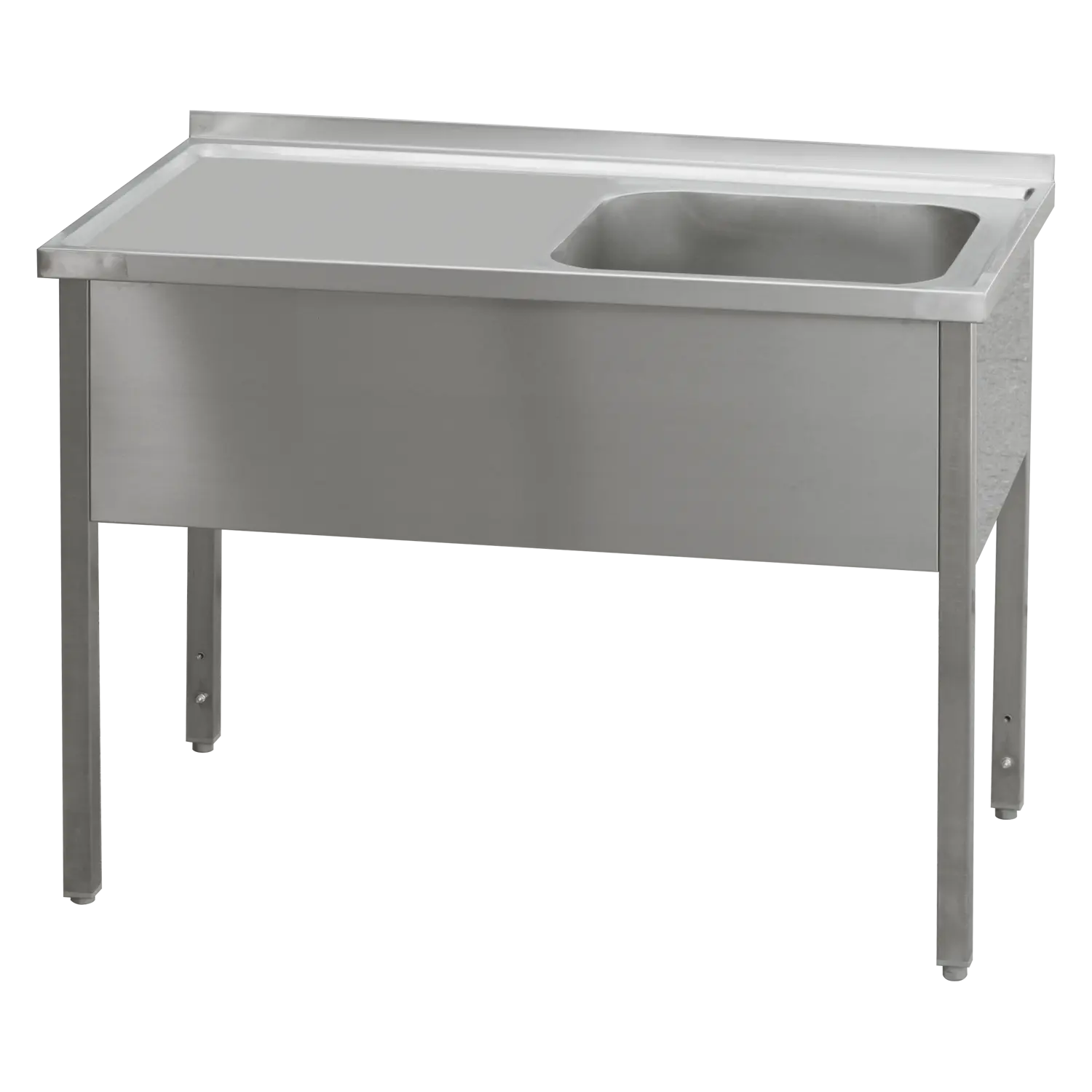 Washing table 160x60x90 - 1x sink 50x40x30 drain area left | REDFOX - MSJOL 6016