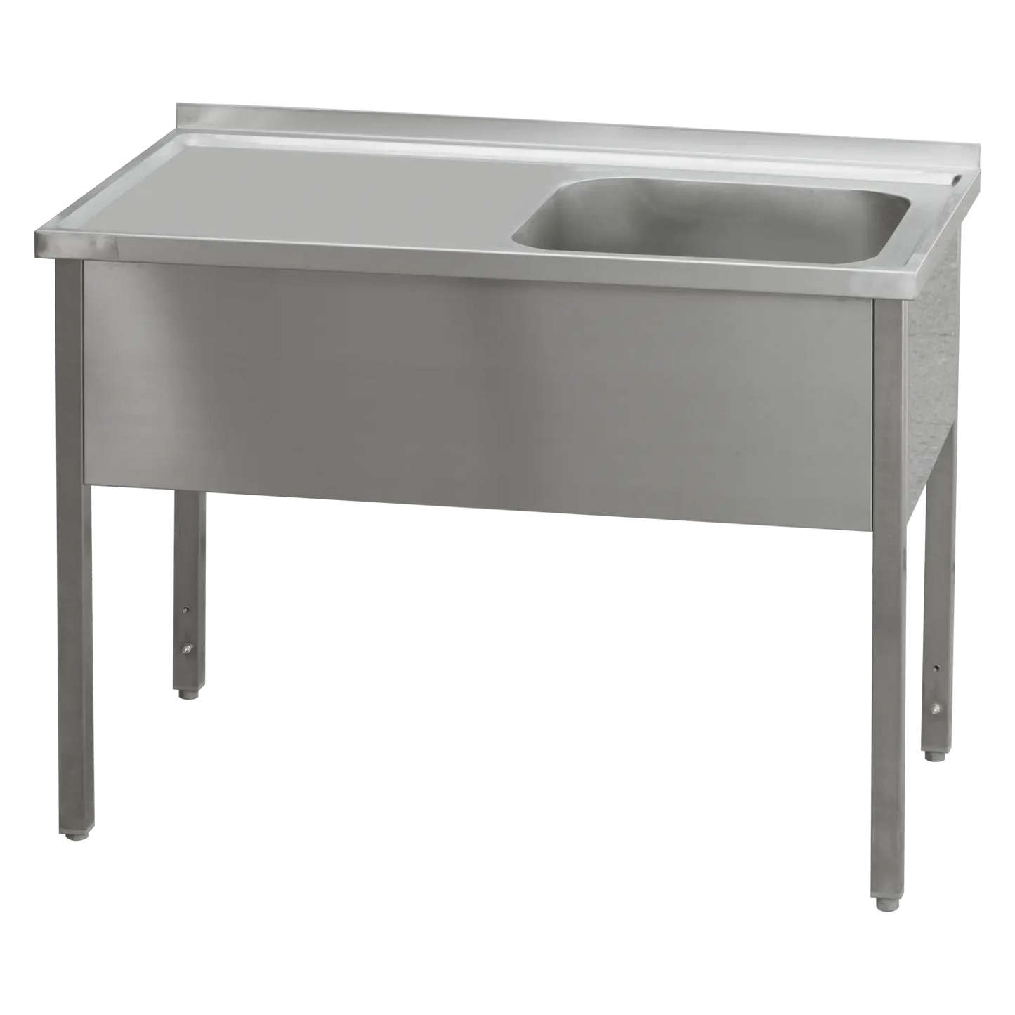 Washing table 160x70x90 - 1x sink 50x40x30 drain area left | REDFOX - MSJOL 7016