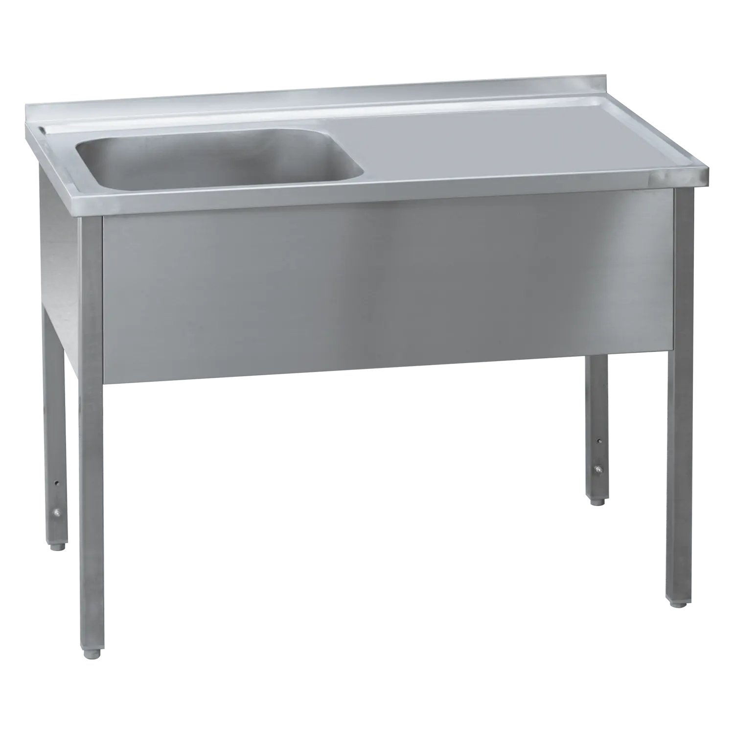 Washing table 120x70x90 - 1x sink 50x40x30 drain area right | REDFOX - MSJOP 7012