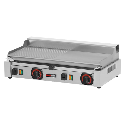 Fry-top griddle plate electric combined counter top 230 V | REDFOX - PD 2020 MB