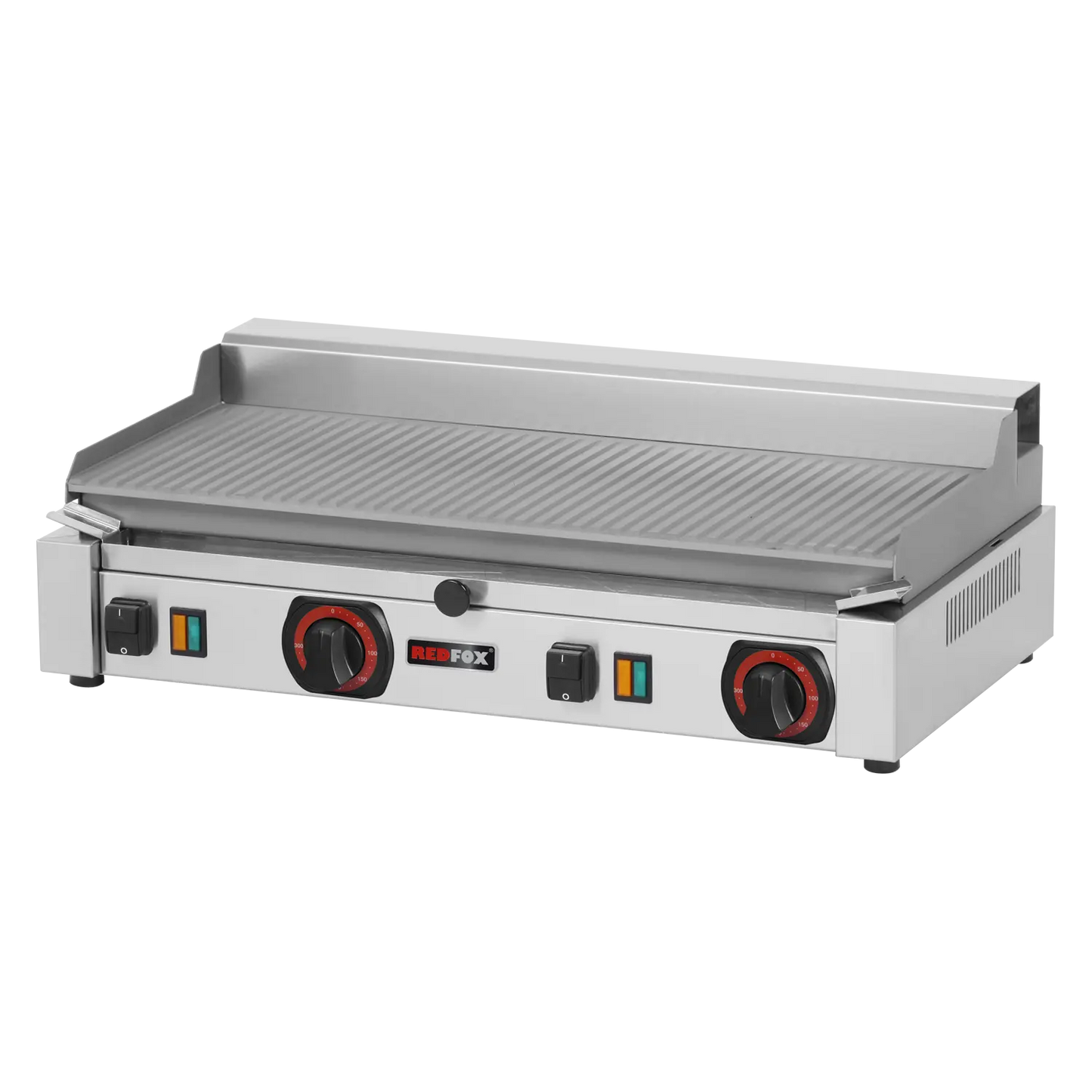 Fry-top griddle plate electric grooved counter top 230 V | REDFOX - PD 2020 RB