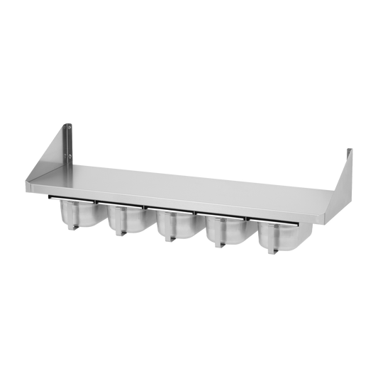 Shelf with spice container 5x GN 1/4 | REDFOX - PNK 103x45