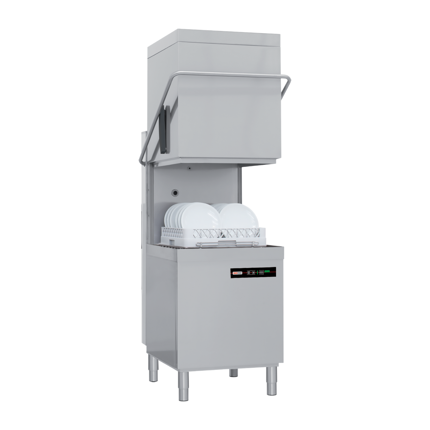 Hood type dishwasher single skin with drain pump 50x50 - 400 V | REDFOX - QQI 102 P