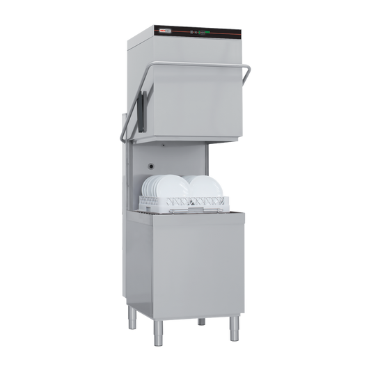 Hood type dishwasher single skin controls on TOP 50x50 - 400 V | REDFOX - QQI 102/TOP