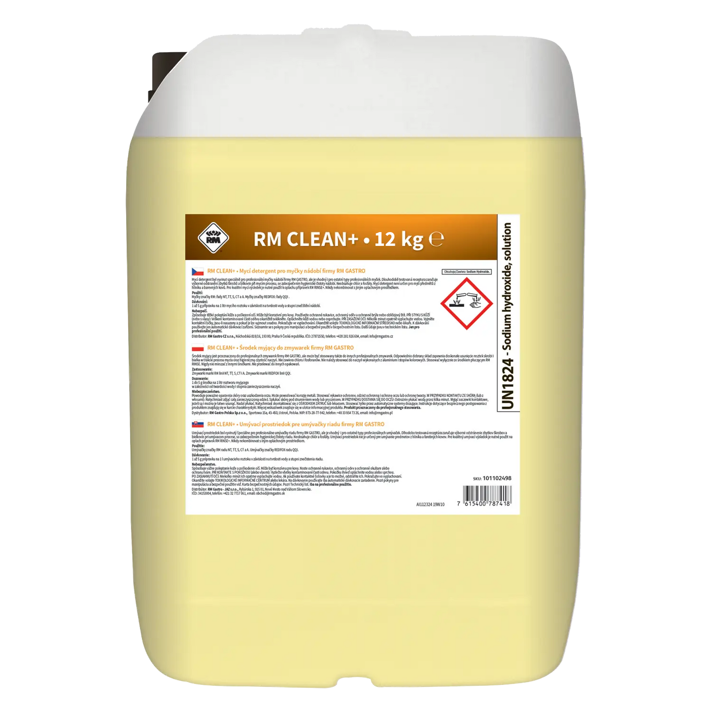 Washing Up detergent for professional dishwashers 12 kg | RM + REDFOX - RM Clean+ 12 kg