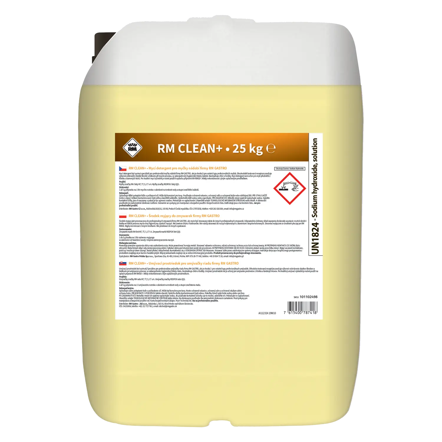 Washing Up detergent for professional dishwashers 25 kg | RM + REDFOX - RM Clean+ 25 kg