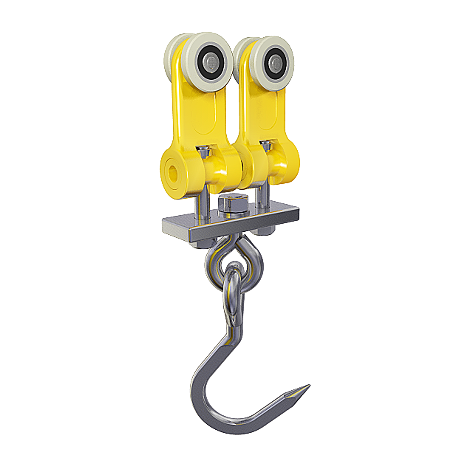 Double Pulley with plastic brackets and stainless steel hook ø14 | RM - RM - Dvojitý hák