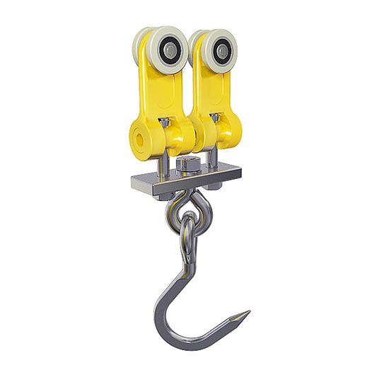 Double Pulley with plastic brackets and stainless steel hook ø14 | RM - RM - Dvojitý hák