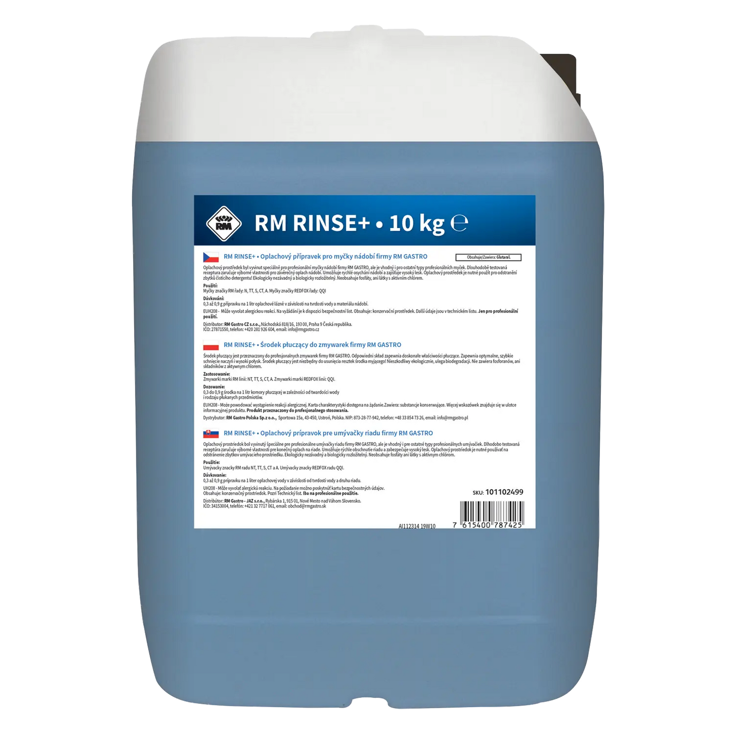 Rinse Aid for professional dishwashers 10 kg | RM + REDFOX - RM Rinse+ 10 kg
