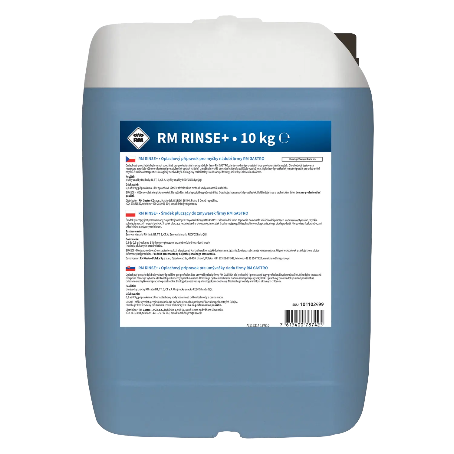 Rinse Aid for professional dishwashers 10 kg | RM + REDFOX - RM Rinse+ 10 kg