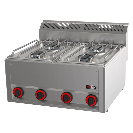 Cooking range gas 4x burner without cabinet | REDFOX - SP 60 GL