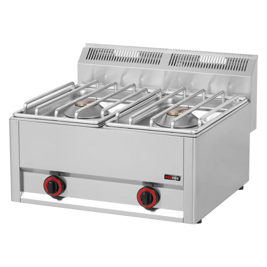 Cooking range gas 2x burner without cabinet | REDFOX - SP 62 GLS
