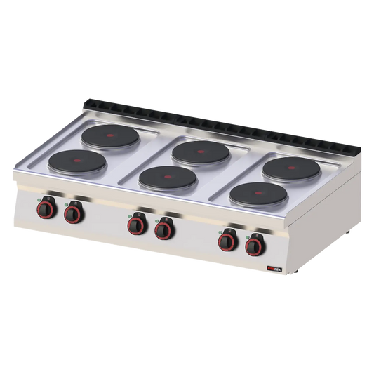 Cooking range electric 6x plate without cabinet | REDFOX - SP 70/012 E