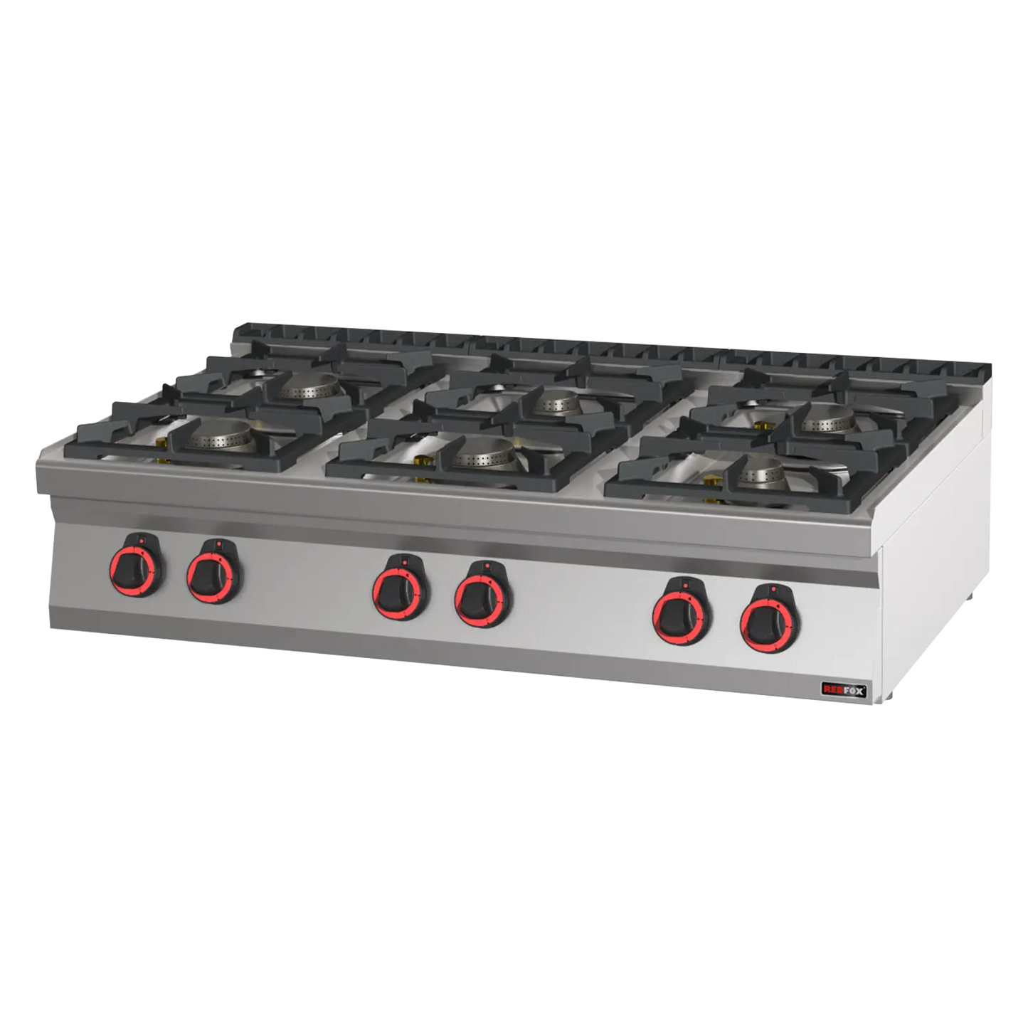 Cooking range gas 6x burner without cabinet | REDFOX - SP 70/012 G