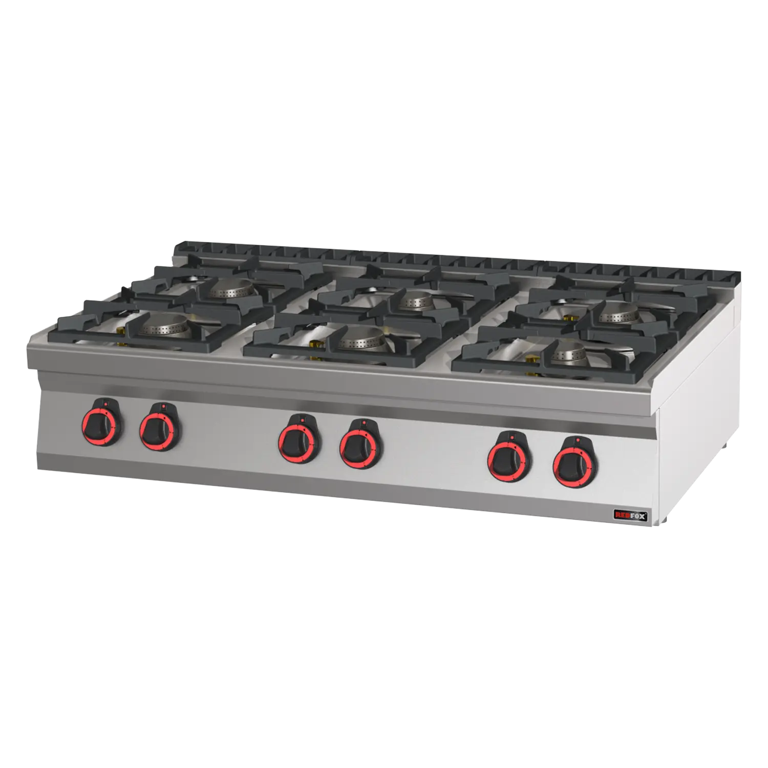 Cooking range gas 6x burner without cabinet | REDFOX - SP 70/012 G