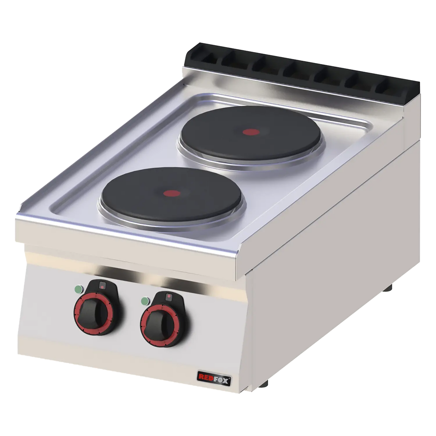 Cooking range electric 2x plate without cabinet 400 V | REDFOX - SP 70/04 E