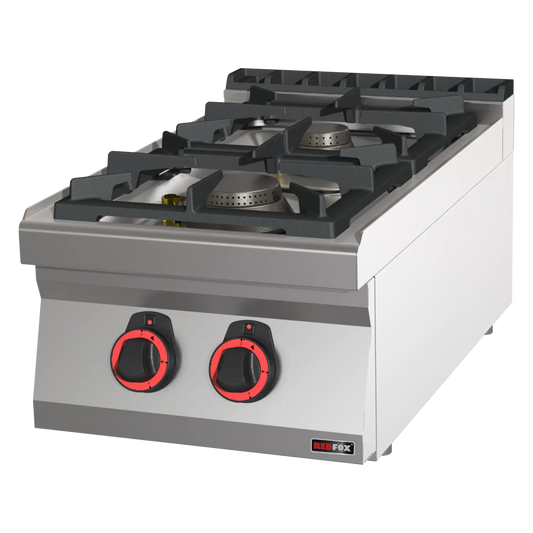 Cooking range gas 2x burner without cabinet | REDFOX - SP 70/04 G