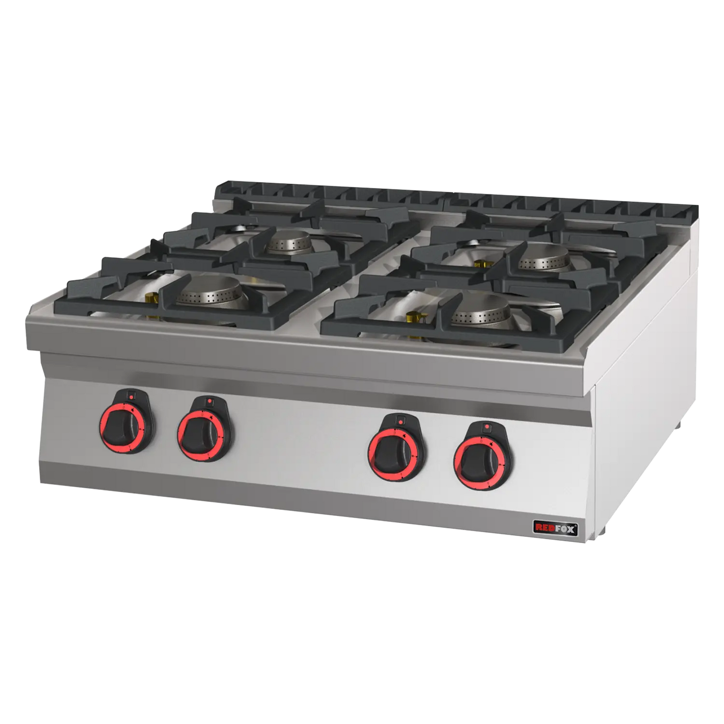 Cooking range gas 4x burner without cabinet | REDFOX - SP 70/08 G